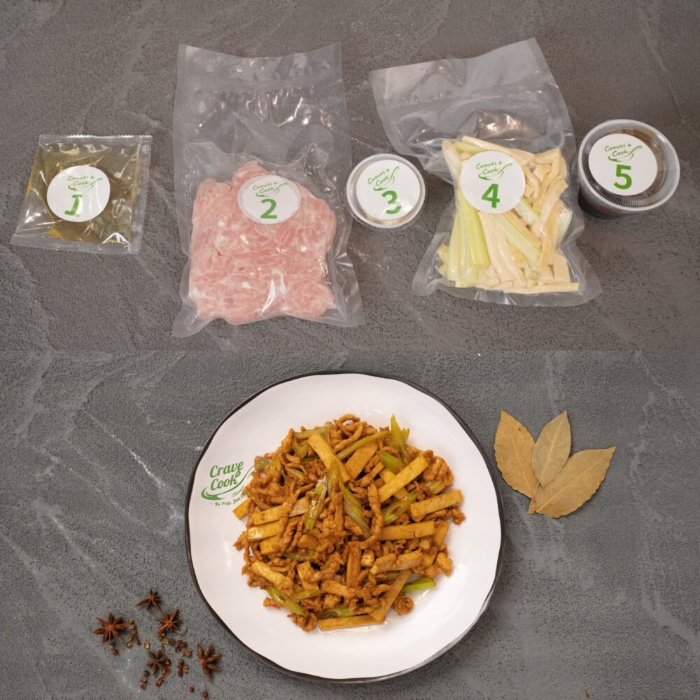 芹菜香干炒肉丝